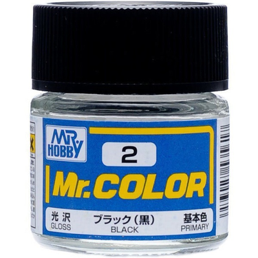 Mr Hobby (Gunze) C002 Mr Color Gloss Black Lacquer Paint 10ml